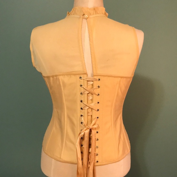 SOLD CorsetStory Champagne/Cream Ruffle Corset - Picture 4 of 8